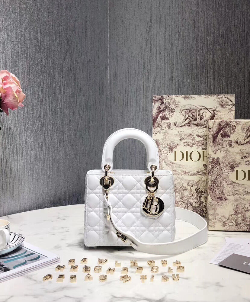 Christian Dior Lady Dior My Abcdior Bag White